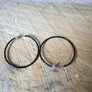 Large Black Hoop Earrings