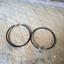 Large Black Hoop Earrings