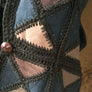Vintage 1970’s Crochet Leather Vest