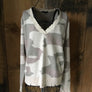 Fate Camouflage Distressed Sweater