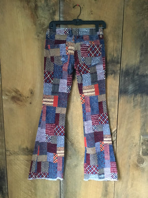 Free People Patchwork Corduroy Flare