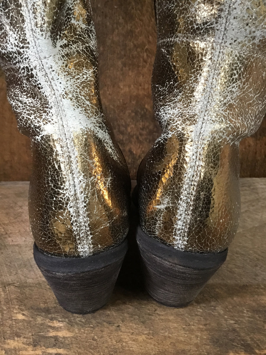 Free People Gold Studio 54 Boots