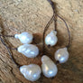 Freshwater Pearl Leather Necklace