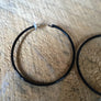 Large Black Hoop Earrings