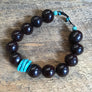 Black Turquoise Beaded Bracelet