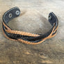 Brown & Tan Woven Leather Cuff
