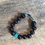 Black Turquoise Beaded Bracelet