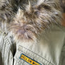 Upcycled Military Faux Fur Coat