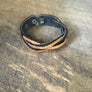 Brown & Tan Woven Leather Cuff