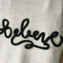 Ivory Sparkle Believe Sweater