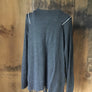 Gray Zipper Jersey Top