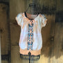 Tie Dye Peasant Top