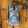 Blue Paisley Top