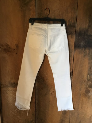 NSF Distressed Ivory Jeans