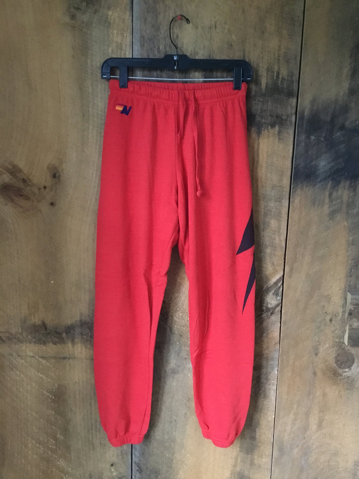 Aviator Nation Red Bolt Joggers