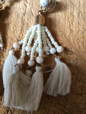 Beaded and Tassel Earrings