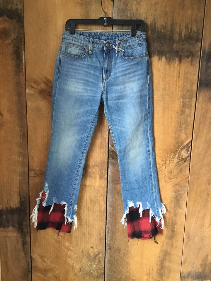 R13 Buffalo Plaid Jeans