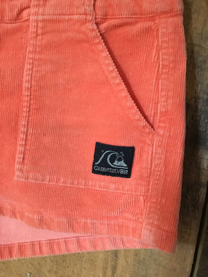 Quicksilver Orange Corduroy Shorts