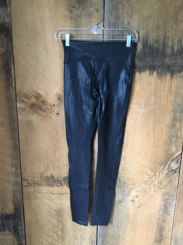 Black Faux Leather Spanx