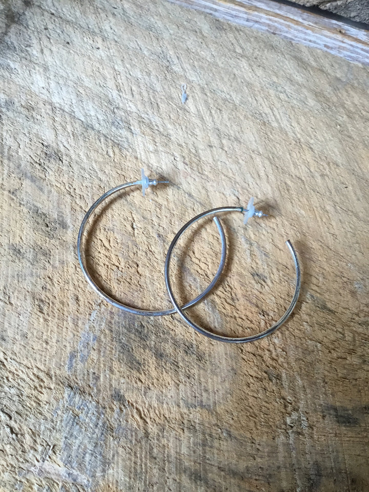 Large Silver Earrings