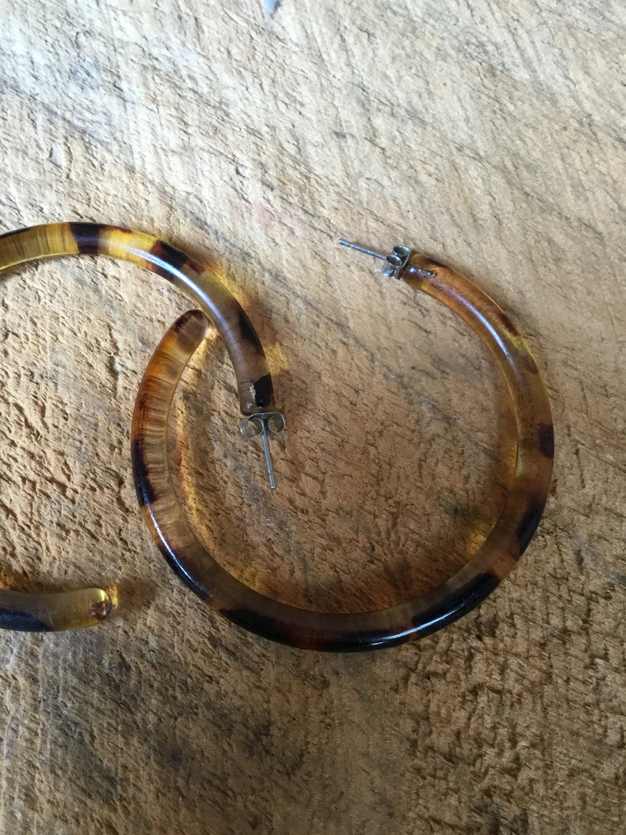 Tortoise Hoop Earrings