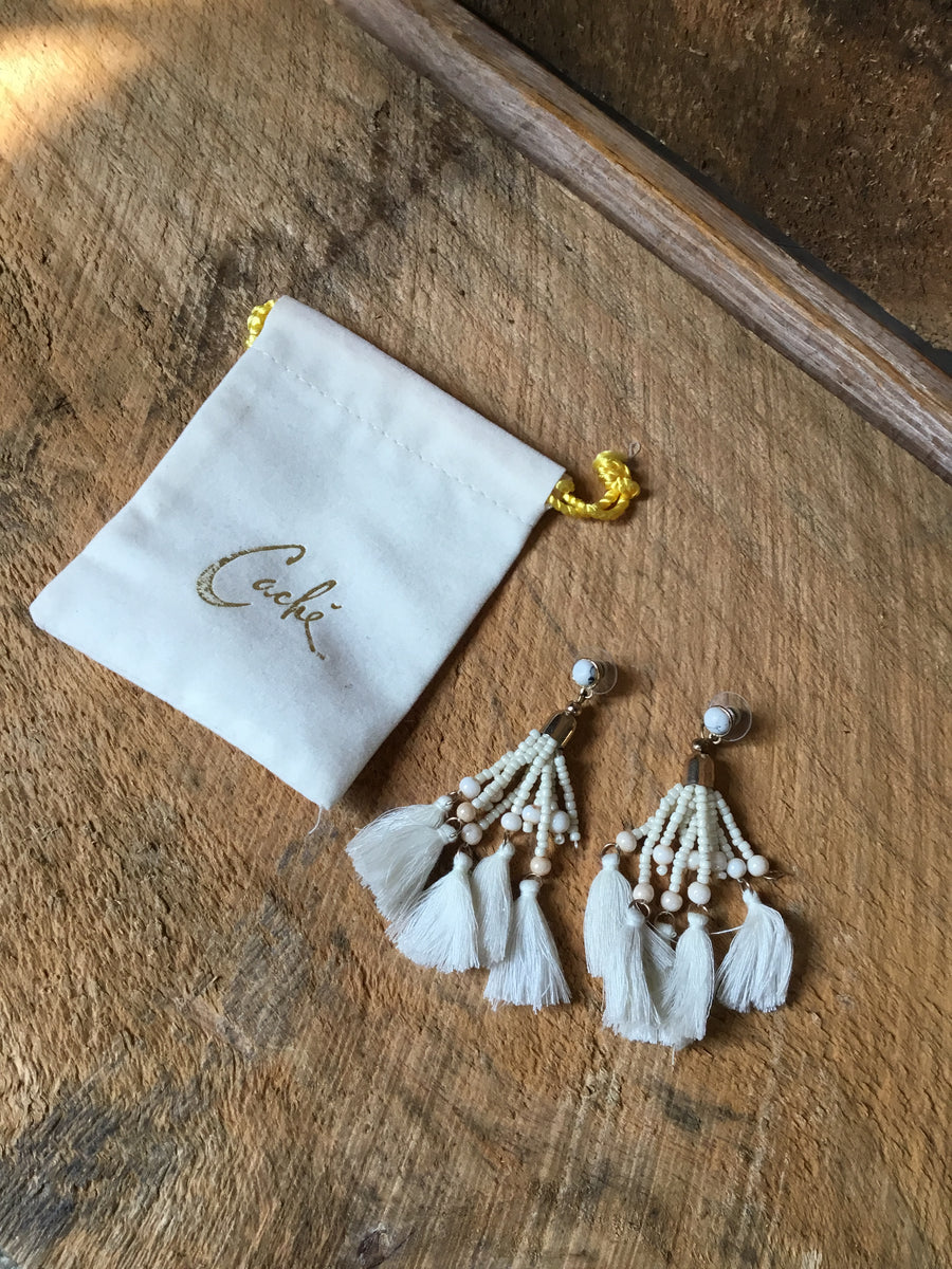 Beaded and Tassel Earrings