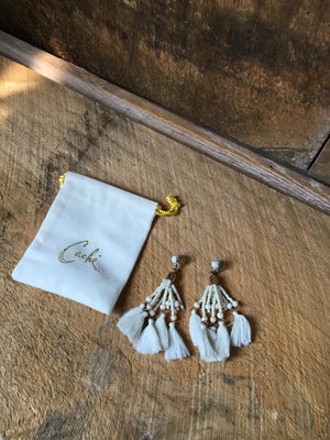 Beaded and Tassel Earrings