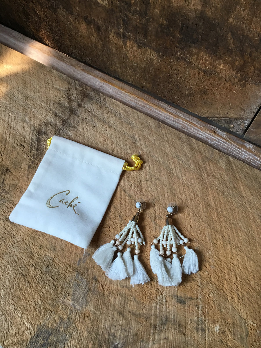 Beaded and Tassel Earrings