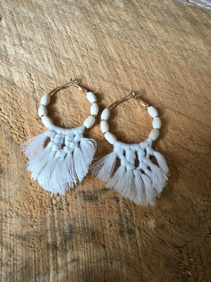 Bead and Tassel Earrings