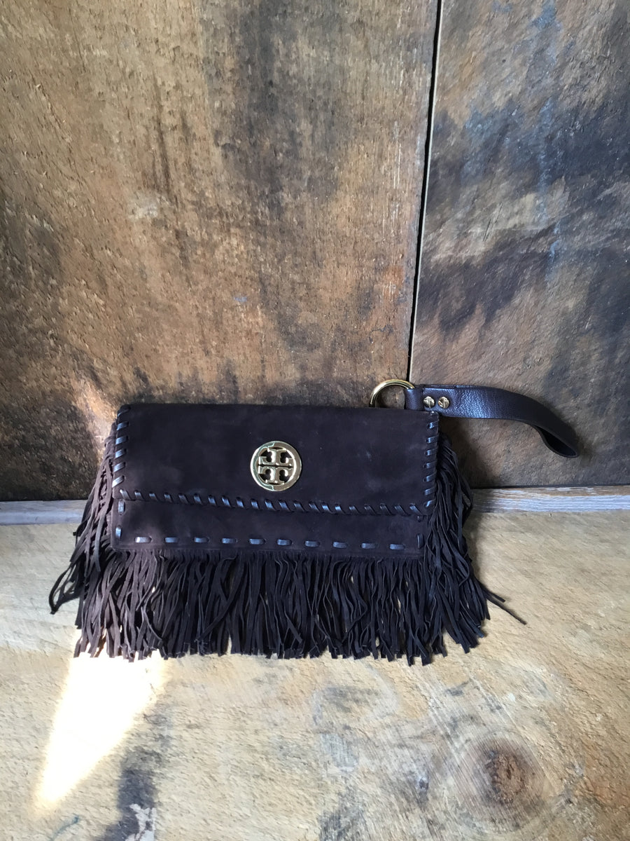 Tory Burch Suede Clutch