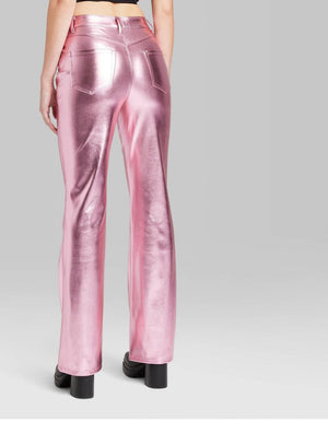 NWT Wild Fabric Pink Metallic Pants