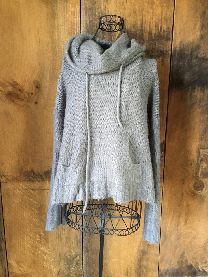 Gray Cowl Neck Sweater