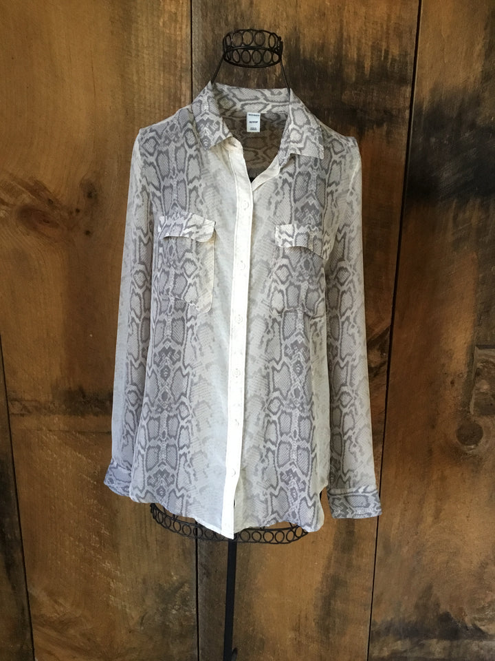 Old Navy Snake Print Top