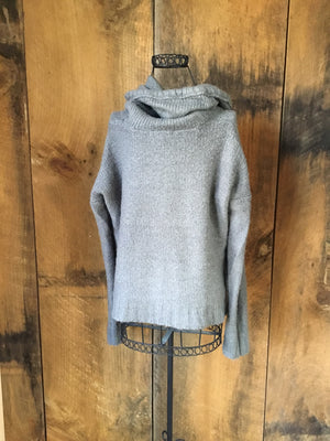 Gray Cowl Neck Sweater