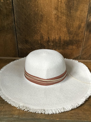 Time and True White Straw Hat
