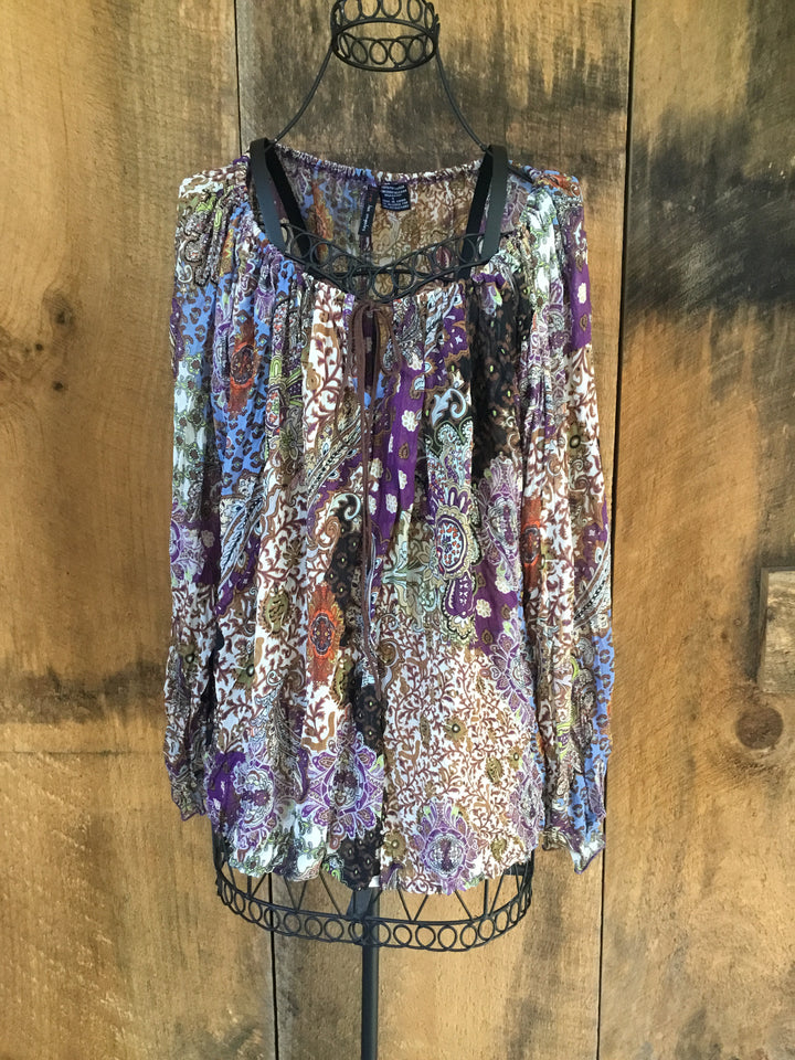 Fire LA Boho Peasant Top