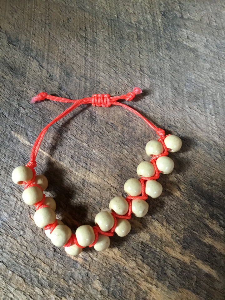 Orange Beaded Bracelet