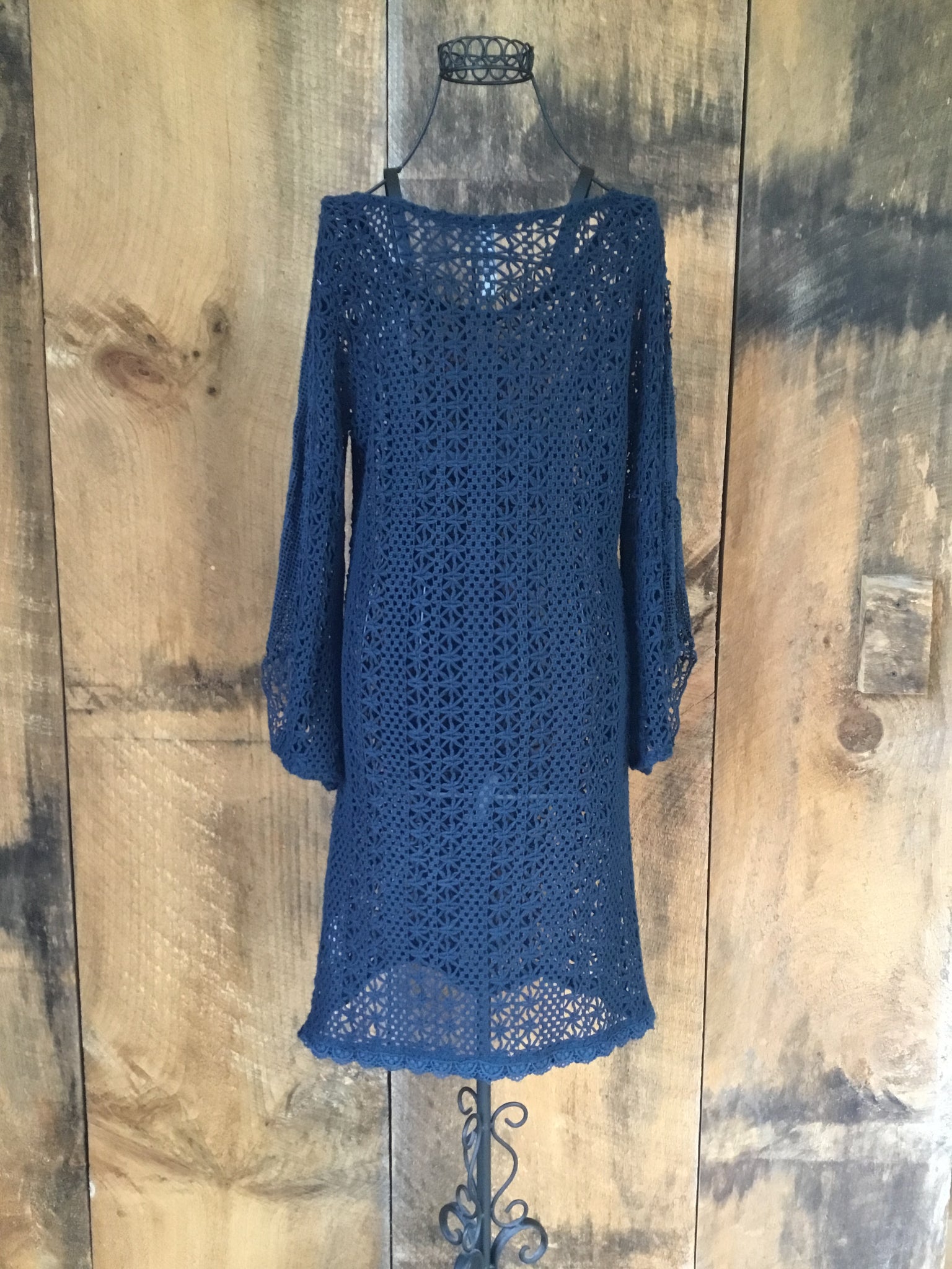Crochet Beach Cover-up/Dress BOHO thrift shop Crochet Beach Cover-up/Dress BOHO thrift shop