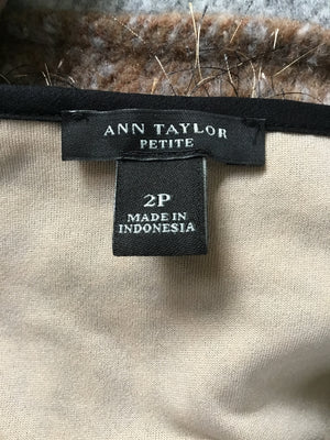 Ann Taylor Fuzzy Leopard Top