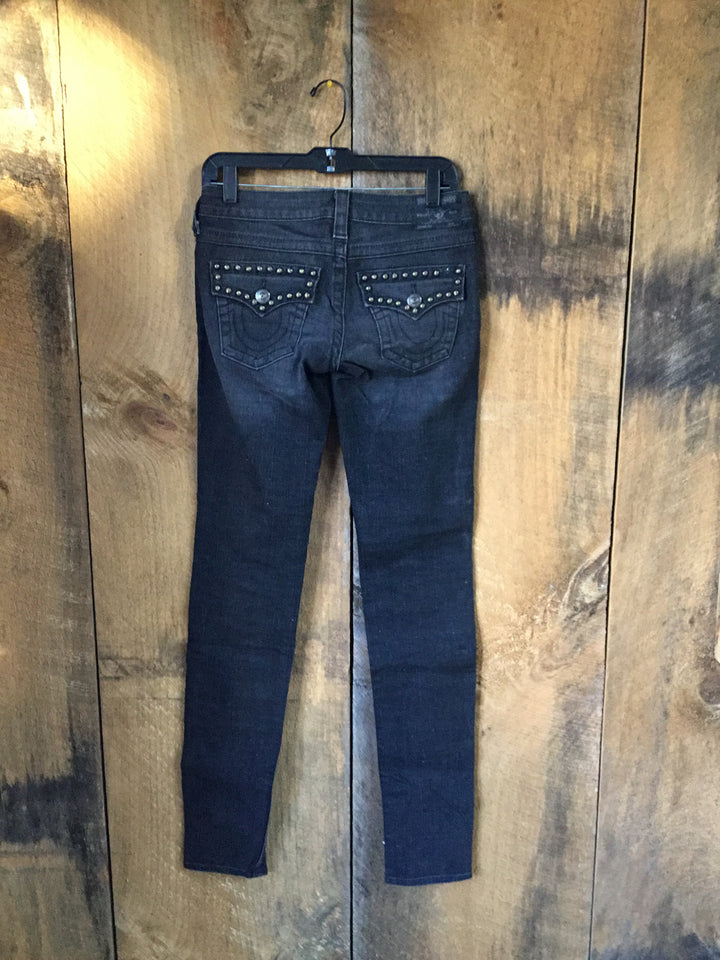 True Religion Black Studded Jeans