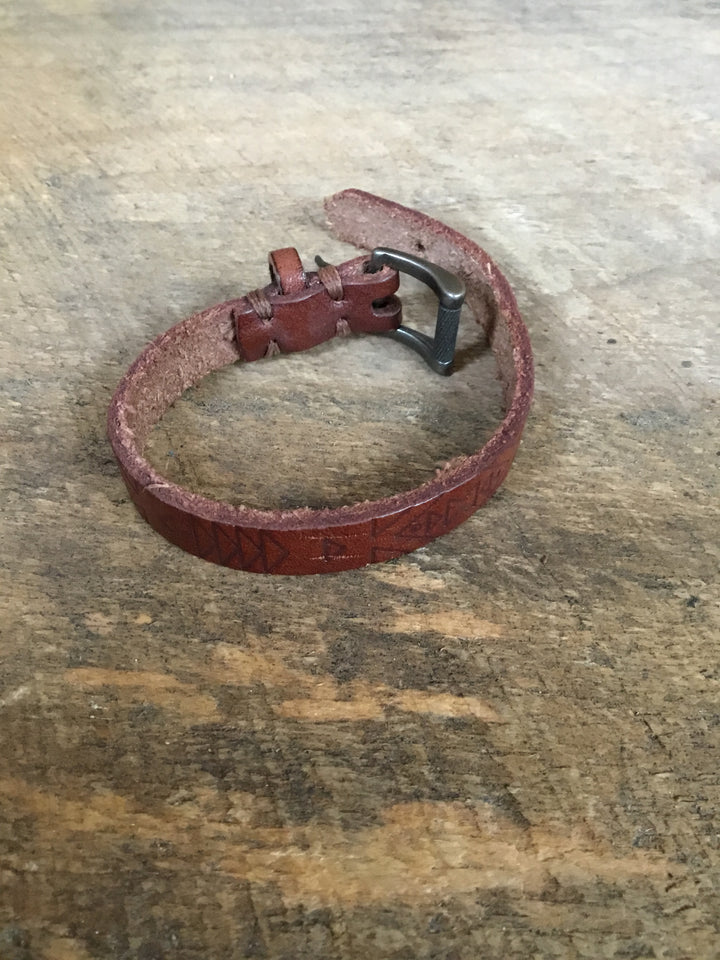 Leather Aztec Cuff