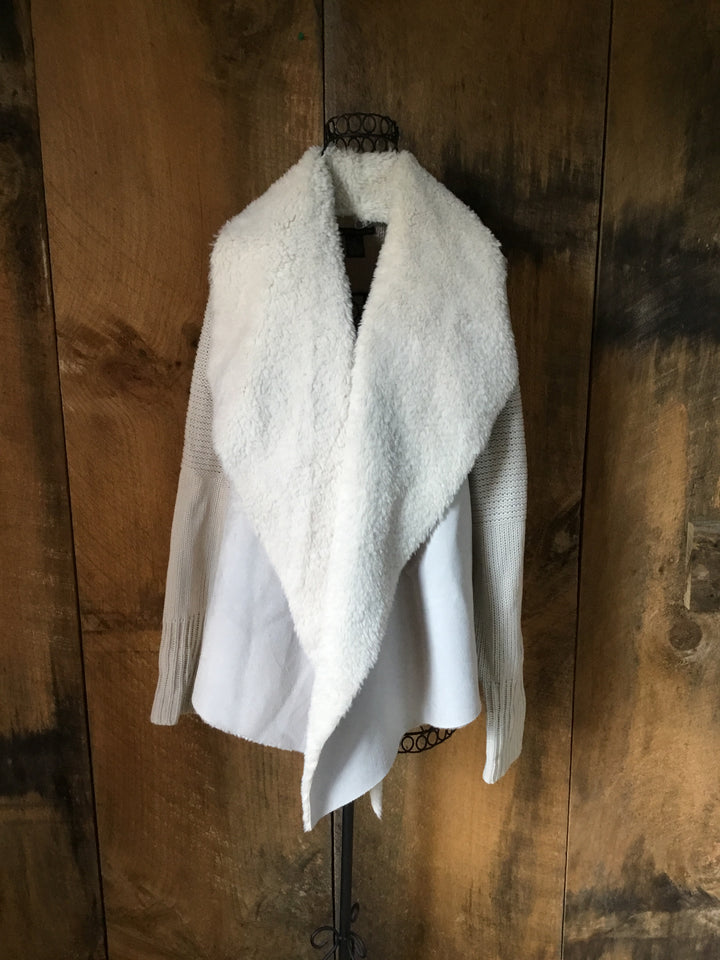 Chelsea & Theodore Faux Suede Fleece Shrug