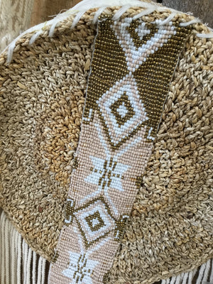 NWT Alex Max Crochet Beaded Bag