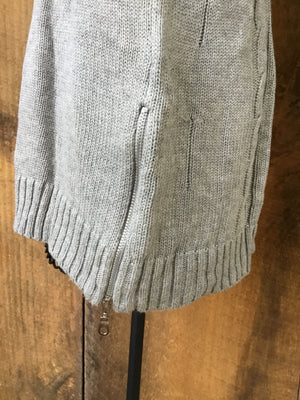 Gray Cable Knit Sweater