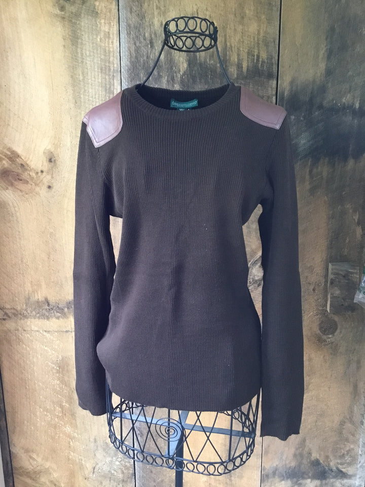 Ralph Lauren Leather Accent Sweater