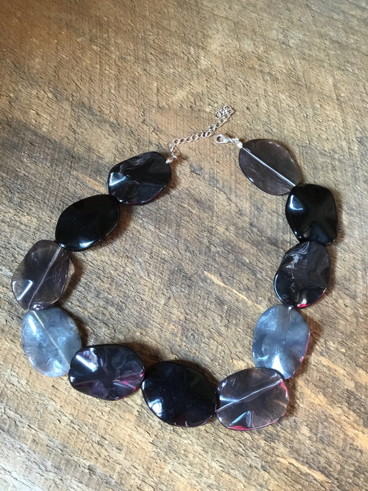 Black & Gray Statement Necklace