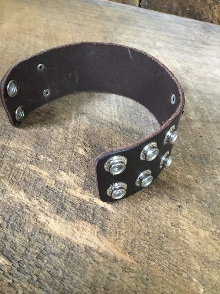 Thick Brown Leather Cuff