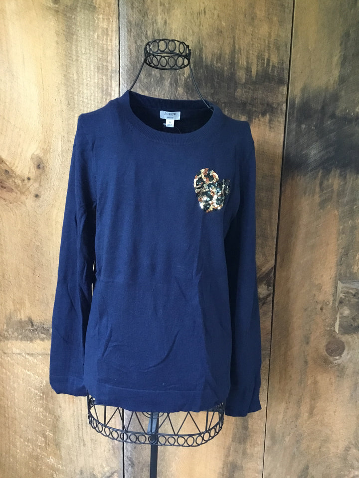 NWT J.Crew Sequin Heart Roadblock