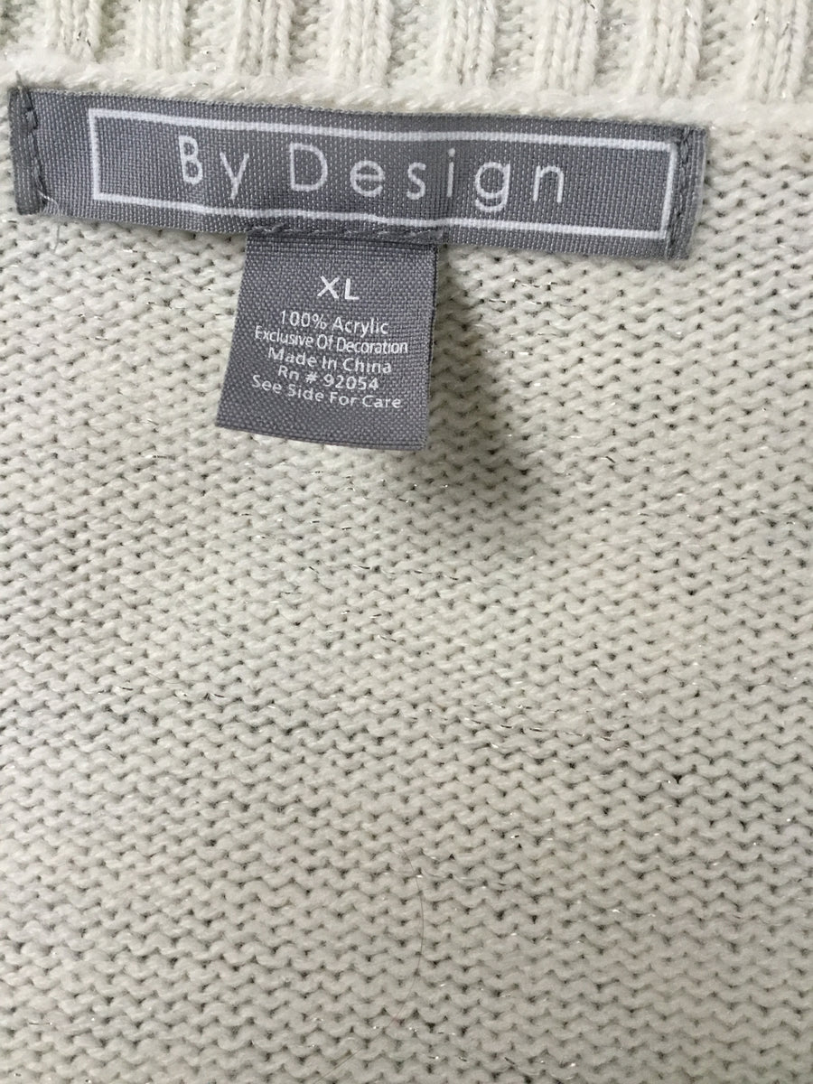 Ivory Sparkle Believe Sweater