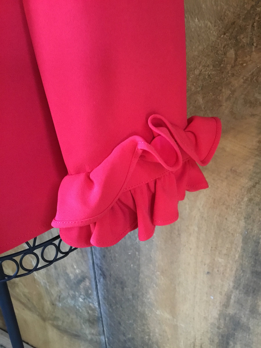 STS Red Ruffle Blouse NWT
